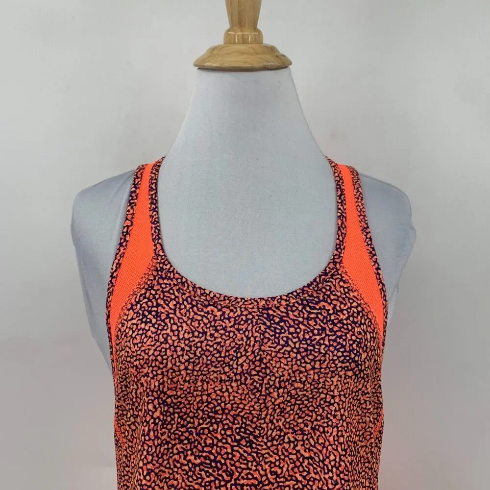 Nike Tank Top Womens S Small Animal Print Neon Lightweight Racerback Running